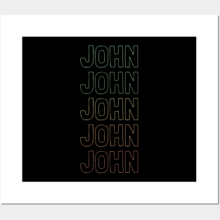 John Name Pattern Posters and Art